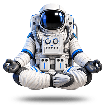 Astronaut representing ideas taking shape