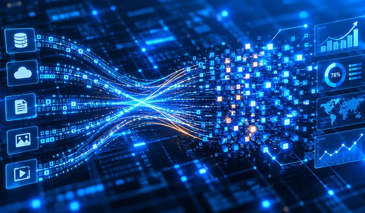 Connected technology network representing support services