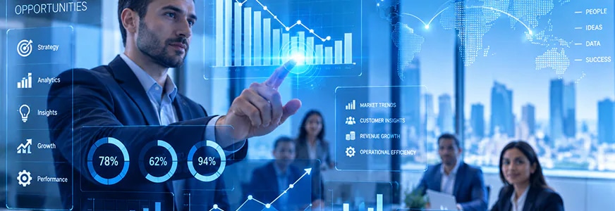 Business analytics and automation dashboard